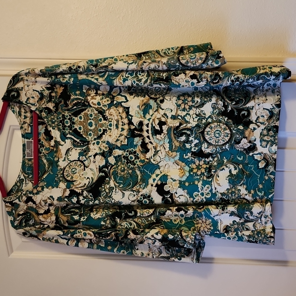 JM Floral "Embossed" Blouse